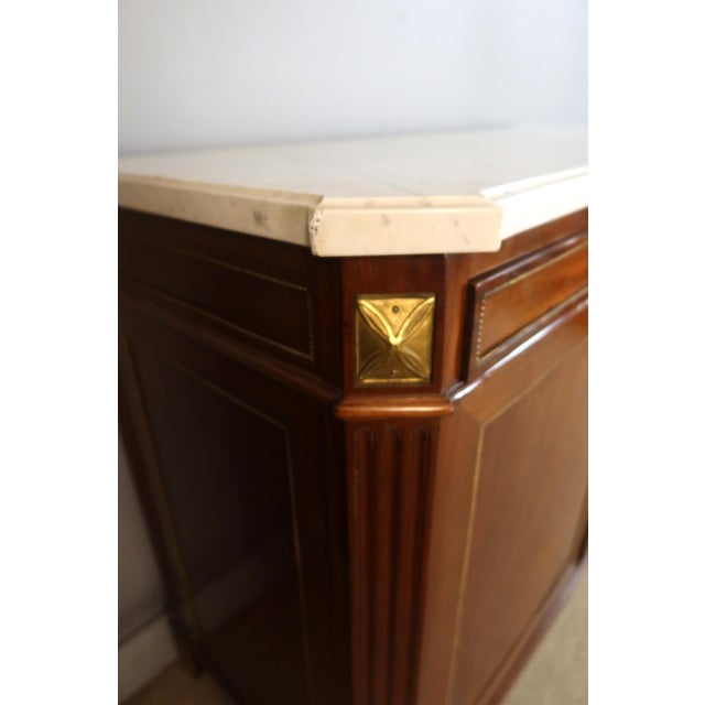 Maroon Antique Louis XVI Buffet, 1800s For Sale - Image 8 of 12