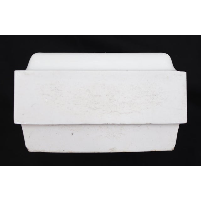 Mid 20th Century Vintage Recessed White Ceramic Square Bathroom Soap Dish For Sale - Image 5 of 9