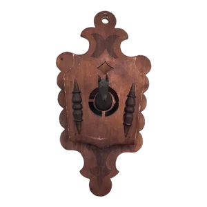 Antique Folk Art Wall Box With Carved Horse Head