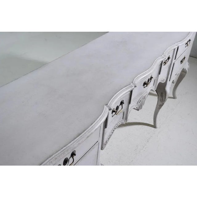 White Vintage Wood Scandinavian Sideboard For Sale - Image 8 of 9