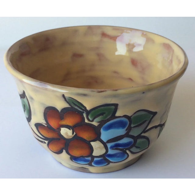Ceramic Midcentury Floral Designed Ceramic Bowl Signed Miclay For Sale - Image 7 of 7