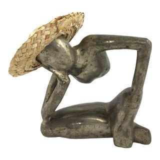 “Man in Mid Air” Modern Metal Artisanal Sculpture For Sale