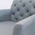 West Elm Elton Tufted Light Blue Lounge Chair With Dark Wood Legs For Sale In San Francisco - Image 6 of 9