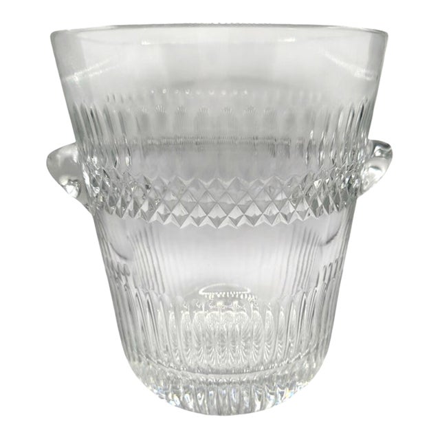 Vintage French Cut Crystal Champagne Bucket For Sale