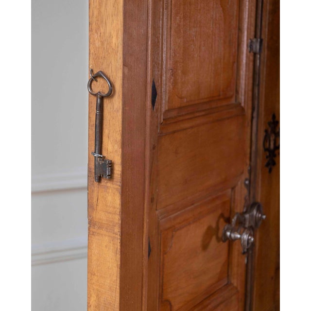 French 19th Century Double-leaf Double-sided Walnut Communication Door For Sale - Image 10 of 18
