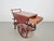 Rustic Vintage French Folding Spindle Bar Cart in Wood, 1960s For Sale - Image 3 of 15