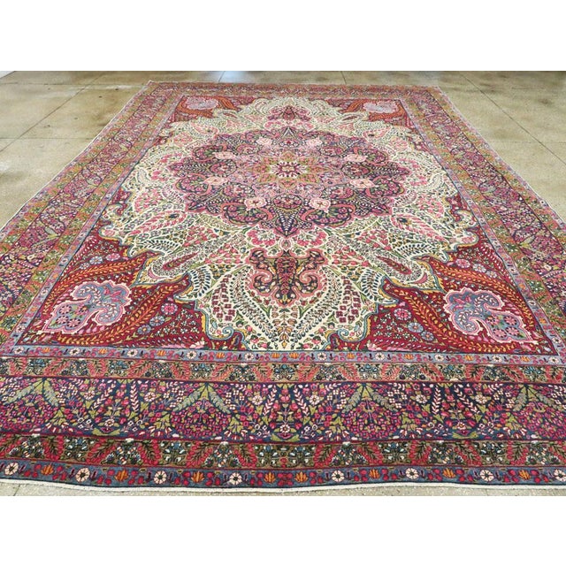 Mid 20th Century Galerie Shabab Collection Mid-20th Century Persian Yazd Large Carpet For Sale - Image 5 of 12