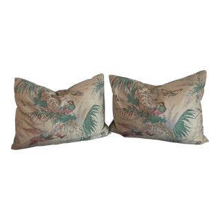 Vintage Chinoiserie Pillows- a Pair For Sale