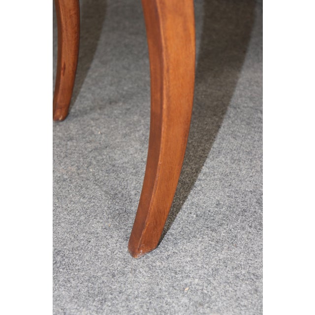 Cream Carved Walnut Italian Biedermeier Style Carved Bench C. 1930's For Sale - Image 8 of 9
