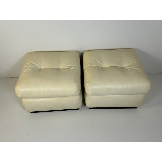 Textile Cassina Ottomans, 1980s, Set of 2 For Sale - Image 7 of 12