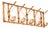 Large French Riviera Bamboo and Rattan Wall Coat Rack, Italy, 1970s For Sale