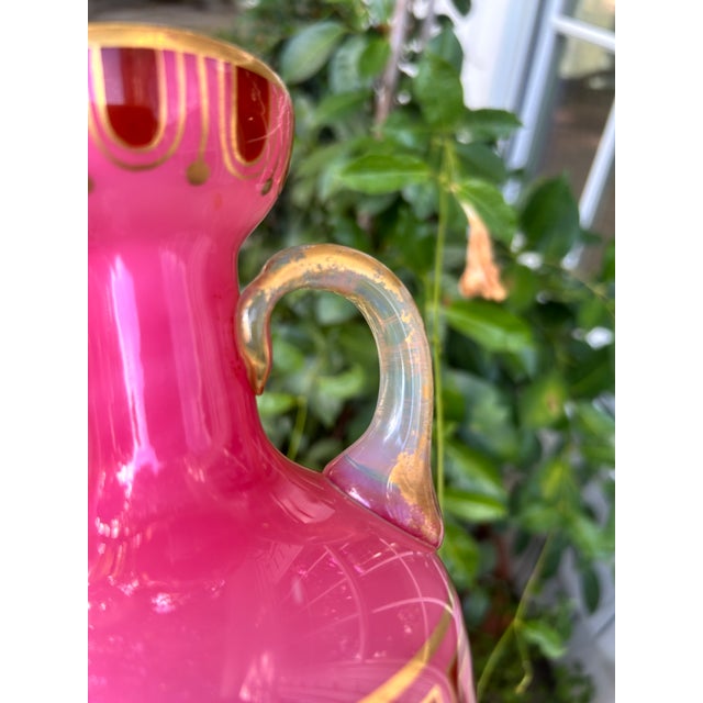 19th Century Continental Pink Opaline Glass Vase For Sale In Kansas City - Image 6 of 9