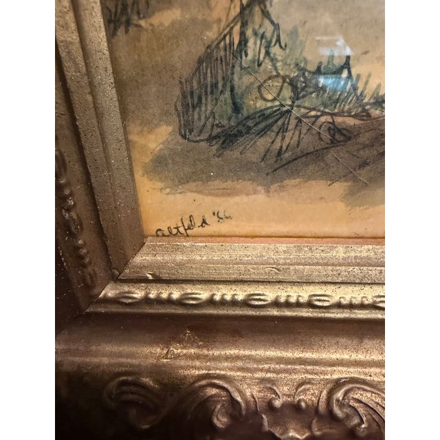 Artwork by Merwin Richard Altfeld 1966 Original Malibu California Mixed-Media Painting For Sale - Image 13 of 15