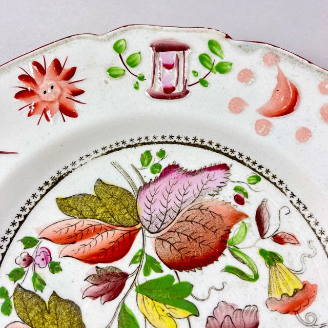 English Odd Fellow / Mason Pearlware Lustre Painted Plate – A For Sale - Image 3 of 11