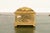A gorgeous Arts & Crafts or Art Deco period "Grapevine" pattern gilt bronze and Favrile slag glass inkwell By Tiffany...
