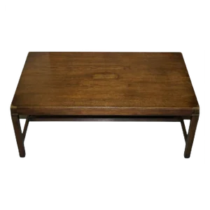 Large Kennedy Military Campaign Coffee Table in Hardwood from Harrods