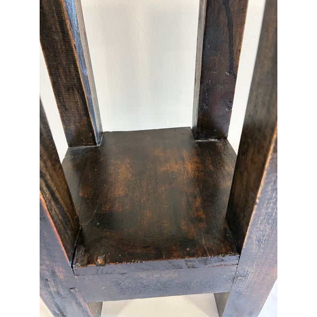 Rustic Solid Pine Two-Tier Stand For Sale In Oklahoma City - Image 6 of 7