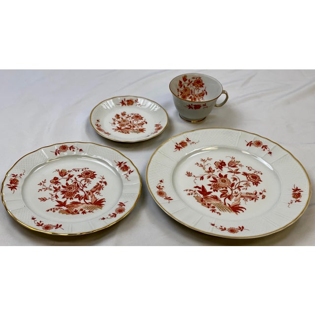 Vintage Bernardaud Zinnias Orange & Gold Dinnerware Set of 32 Chairish