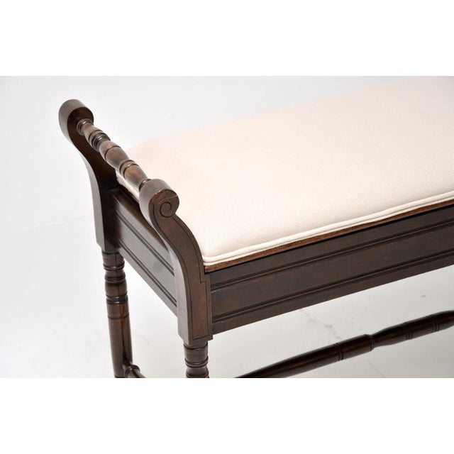 Antique Victorian Duet Piano Stool, 1890s For Sale - Image 9 of 13