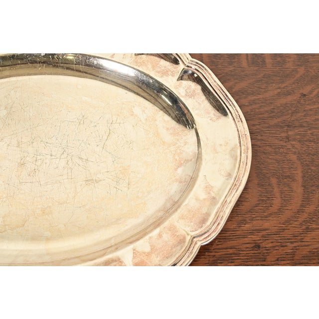 Tiffany & Co. Antique English Victorian Silverplate Serving Tray For Sale In South Bend - Image 6 of 10