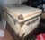 Rogers and Madison Antique Cream Victory Steamer Cabin Trunk Storage Coffee Table For Sale - Image 9 of 10