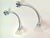 Pair of postmodern flexible gooseneck wall light from the Italian brand Alva-Line. It functions perfectly as an adjustable...