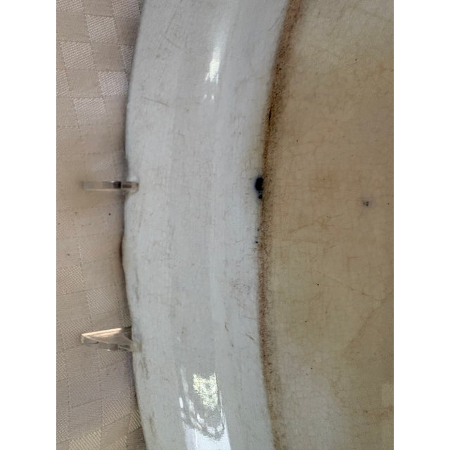 Large Mid 19th Century Unmarked Polychrome Platter For Sale - Image 18 of 18