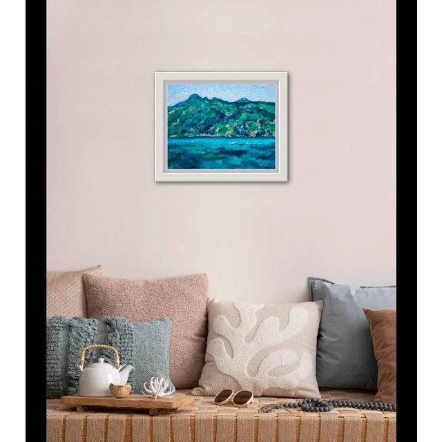 2020s Morning View of Molokai Oil Painting Seascape For Sale - Image 5 of 6