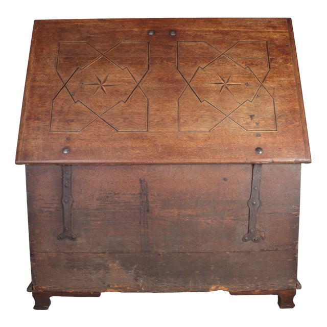 Antique Baroque Oak Chest, 1750s For Sale