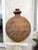Rare, Large leather organic antique pot with wooden cap. The muted natural color makes it very decorative. Measures 27H x...