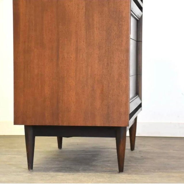 1960s Basic-Witz Walnut Highboy Dresser | Waynesboro, Va For Sale In Dallas - Image 6 of 7
