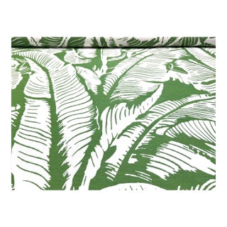 Sunbrella Martinique Grass Off White Green Botanical Palm Leaf Outdoor Upholstery Drapery Fabric For Sale