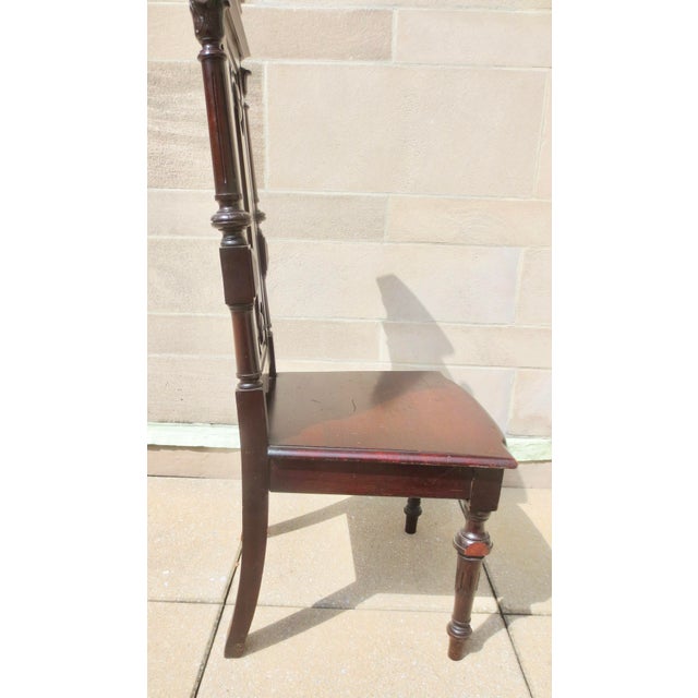 Auburn Ecclesiastical Chair Walnut Renaissance Revival Circa 1870s For Sale - Image 8 of 13