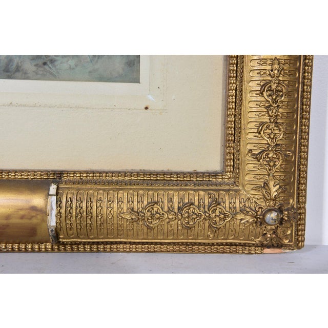 Frederick Morgan "Tug of War" Chromolithograph in Exceptional Antique Gilt Aesthetic Movement Frame For Sale - Image 9 of 10