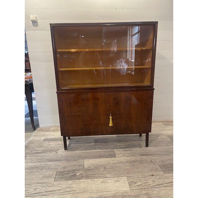 Vintage livingroom set, bookcase and secretaire by mier, 1965 in superb coriginal condition with keys dims bookcase [nr. 4...