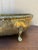 Metal English Country Brass Oval Cachepot With Paw Feet For Sale - Image 7 of 11