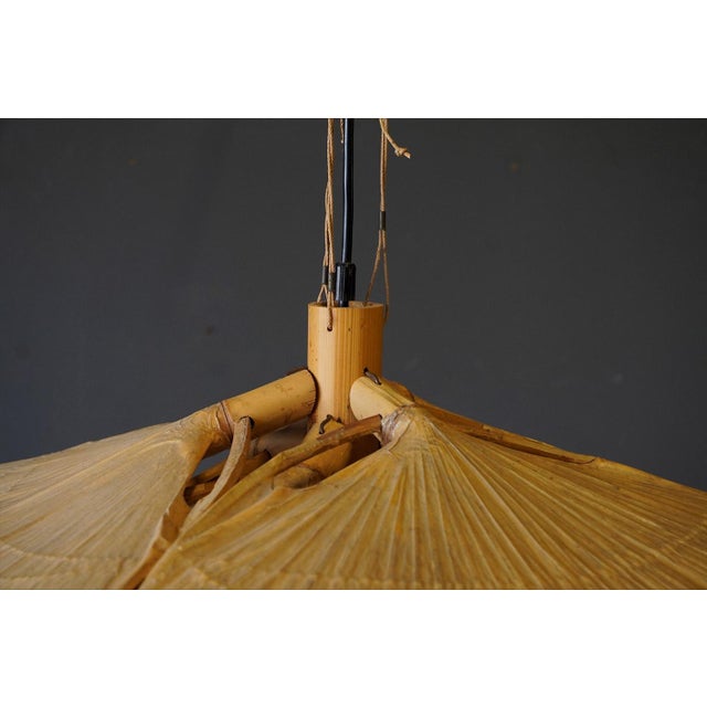 Hana II Chandelier Uchiwa Series by Ingo Maurer for Design M, Germany, 1970s, in Good conditions. Designed 1970 to 1979...