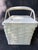 Vintage Painted Splint Wood Picnic Basket For Sale - Image 10 of 15