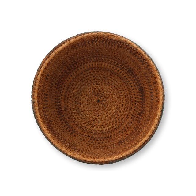 Art Deco 1920s Art Deco Woven Rattan Lidded Basket For Sale - Image 3 of 5