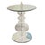 Modern Abacus Glass Tea Table by the Drawing Room Atl in Finish Celedon - Size: Tall / Gueridon - Modern Sofa Table in Neutral White Glass For Sale - Image 3 of 3