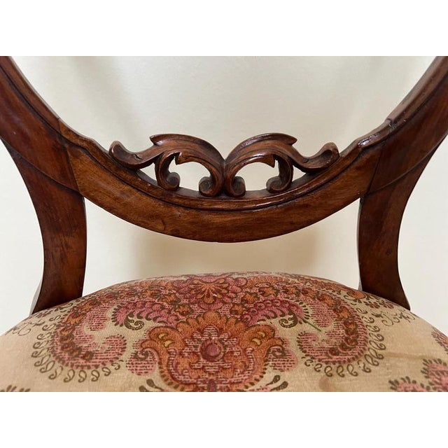 Victorian Carved Walnut Dining Chairs, Set of 6 For Sale - Image 5 of 8