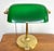 1980s Vintage Brass Emeraldite Shade Bankers Lamp For Sale - Image 5 of 7