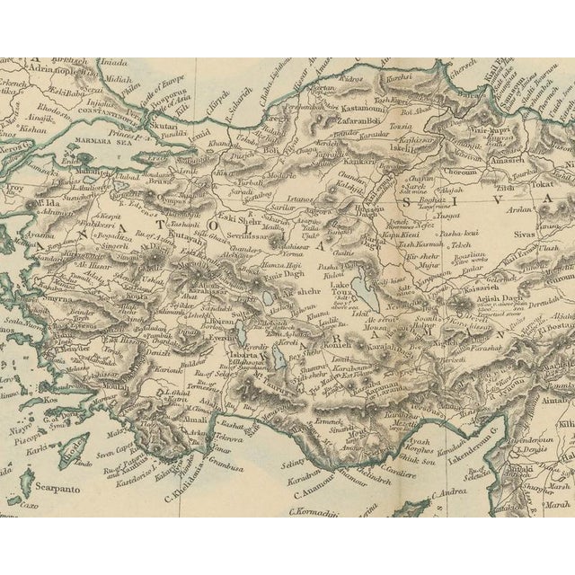 Antique Map of the Turkish Empire and Greece, 1858 For Sale - Image 4 of 9