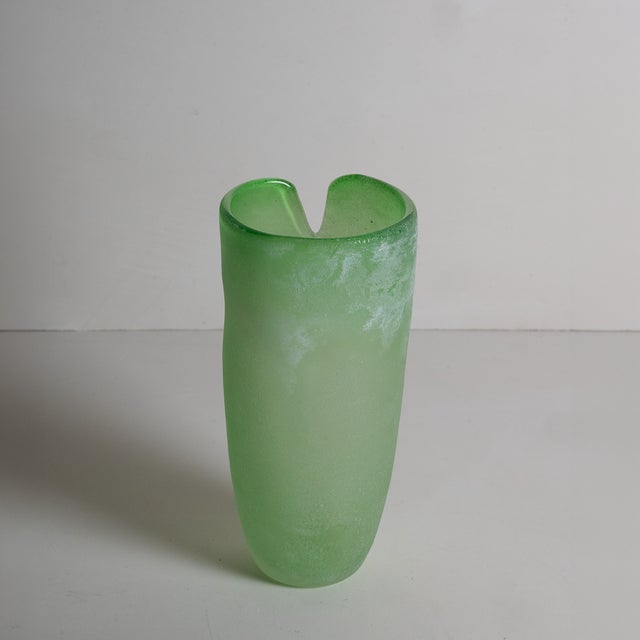 Glass Lilypad Scavo Art Glass Vase For Sale - Image 7 of 8