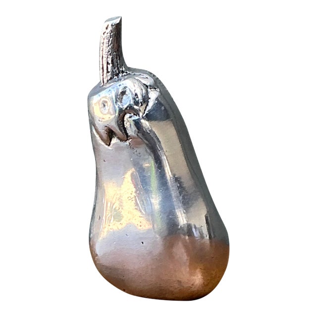 Vintage Polished Metal Eggplant For Sale