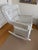 Farmhouse Vintage White Wicker Rocking Chair For Sale - Image 3 of 12