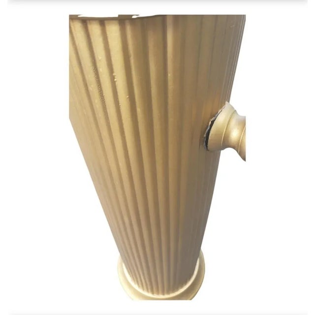 1960s Vintage Ribbed Brass Umbrella Stand Cane Holder, Circa 1960s For Sale - Image 5 of 7