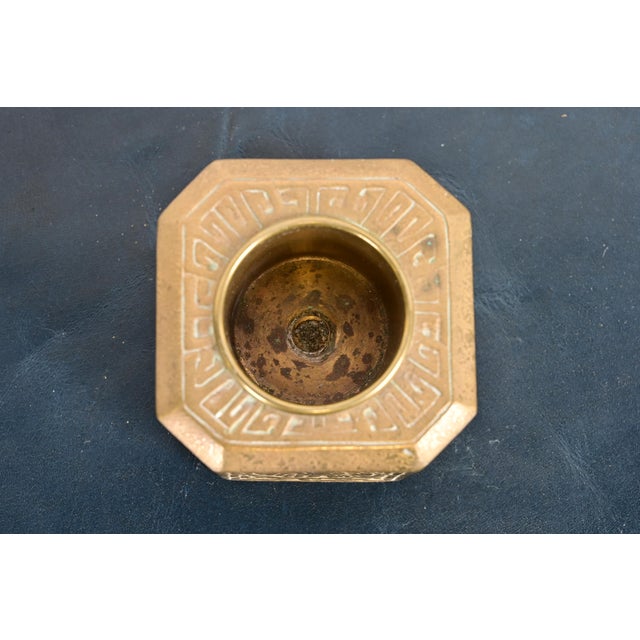 Early 20th Century Tiffany Studios New York Zodiac Bronze Doré Pen Brush Holder For Sale - Image 5 of 9