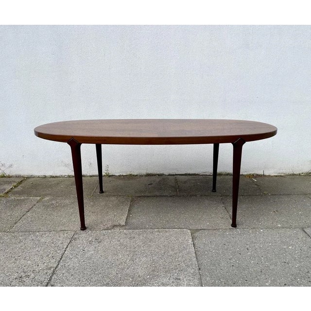 Vintage Coffee Table in Walnut, 1950s For Sale - Image 12 of 12