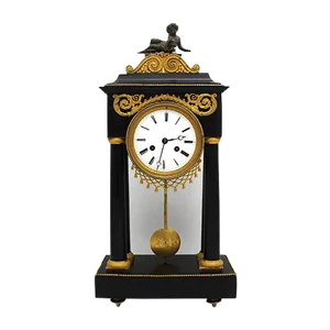 18th Century Gilt Bronze and Marble Clock